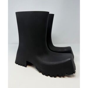 Balenciaga Trooper Rubber Boots Black Size 11 US 44 EU